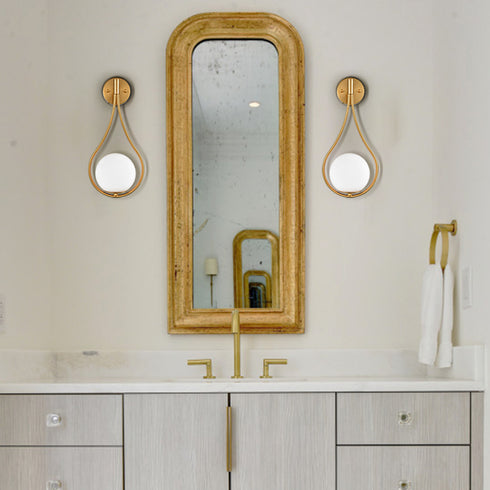 Modern Wall Sconce Milk Globe Light Set of 2