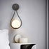 Modern Wall Sconce Milk Globe Light Black