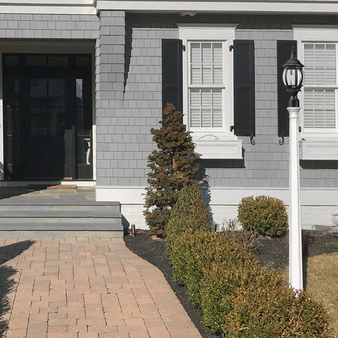 Industrial Outdoor Post Light Exterior Post Lantern with Pier Mount Matte Black