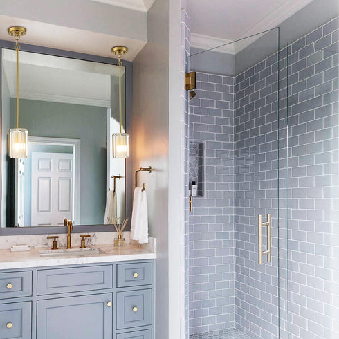 Crystal Pendant Light Fixture Adjustable Hanging Lamp