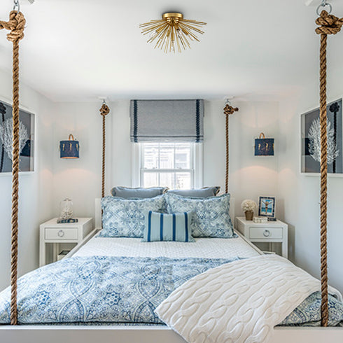 Mid-Century Sputnik Flush Mount Ceiling Light 5-Light Brass Ceiling Light Fixture