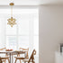 Pendant Light Modern Moravian Star Gold Finish Clear Glass