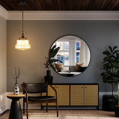 Industrial Pendant Light Black Schoolhouse Hanging Light