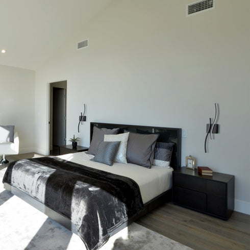 Modern Led Sconce Wall Lighting Indoor 24" Minimalist Industrial Black Wall Sconce