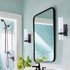 Black Vanity Light Bathroom Sconces Frosted Cylinder Glass
