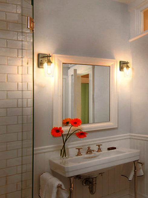 Modern Wall Sconces Brushed Nickel Bathroom Wall Sconces