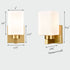2-Pack Brass Wall Sconce Modern Bathroom Vanity Light