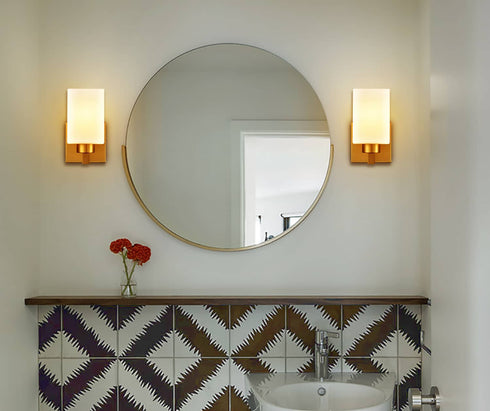 2-Pack Brass Wall Sconce Modern Bathroom Vanity Light