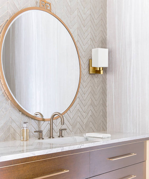 2-Pack Brass Wall Sconce Modern Bathroom Vanity Light