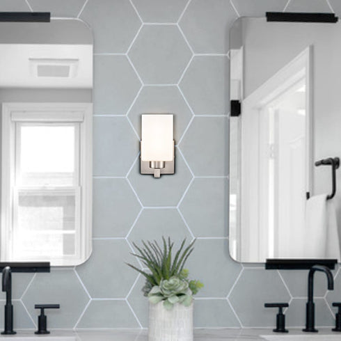 2-Pack Brushed Nickel Wall Sconce Modern Bathroom Vanity Light