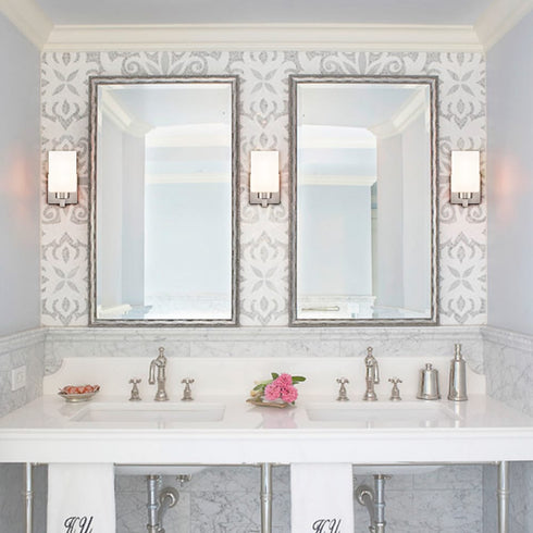 2-Pack Brushed Nickel Wall Sconce Modern Bathroom Vanity Light