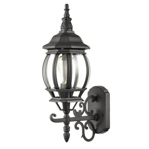 2-Pack Industrial Wall Light Waterproof Exterior Sconce Matte Black