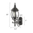 2-Pack Industrial Wall Light Waterproof Exterior Sconce Matte Black