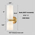 Venice 2-Pack Modern Gold Wall Sconces 2-Light Vanity Light,Milky White Glass