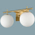 Modern Two Globe Vanity Light Milky Glass