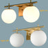 Modern Two Globe Vanity Light Milky Glass