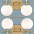Modern Two Globe Vanity Light Milky Glass