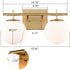 Modern Two Globe Vanity Light Milky Glass