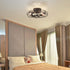 20 Inches Rust Caged Ceiling Fans with Lights Flush Mount Remote Control