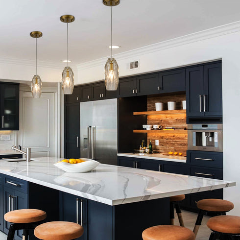 Crystal Pendant Light Fixture Cord Adjustable Modern Brass Pendant Lights Kitchen Island