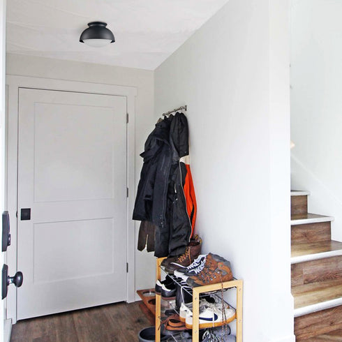 Black Glass Ceiling Light Flush Mount Fixture