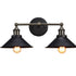Industrial Antique Bronze Wall Sconce 2-Light Metal Fixture