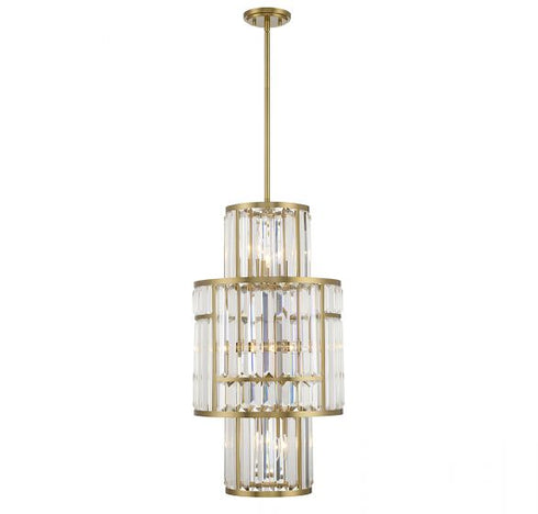 Rohe 8-Light Pendant in Warm Brass