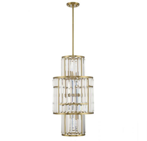 Rohe 8-Light Pendant in Warm Brass