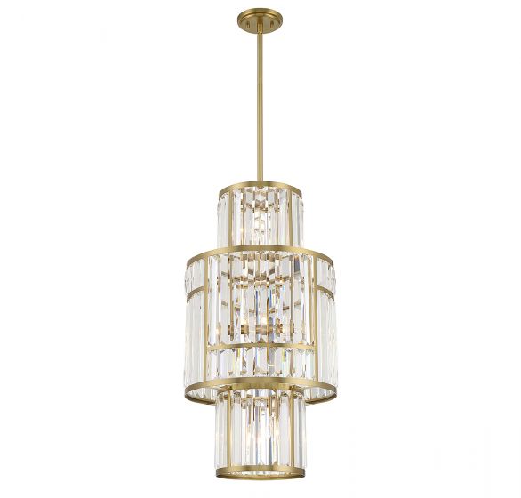 Rohe 8-Light Pendant in Warm Brass