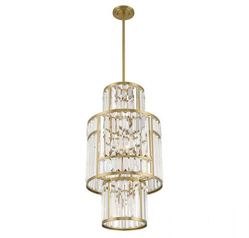 Rohe 8-Light Pendant in Warm Brass