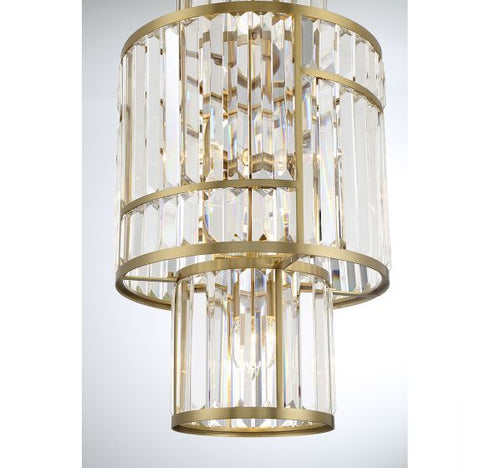 Rohe 8-Light Pendant in Warm Brass