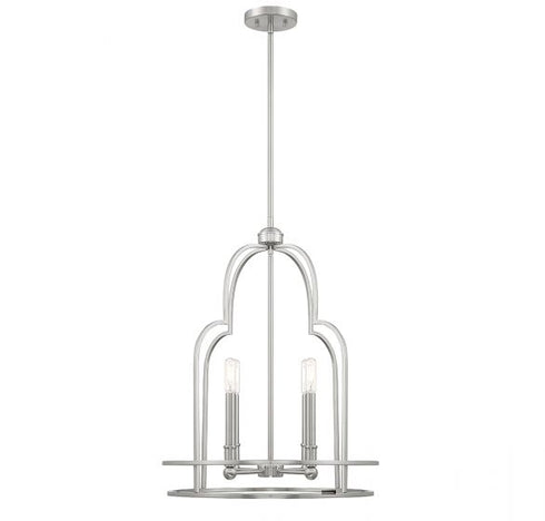 Diplomat 4-Light Pendant in Satin Nickel