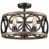 Bagheria 3-Light Ceiling Light Drum Shade Ceiling Light Fixtures Rustic Chandelier