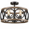3-Light Ceiling Light Drum Shade Ceiling Light Fixtures Rustic Chandelier