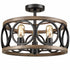3-Light Ceiling Light Drum Shade Ceiling Light Fixtures Rustic Chandelier