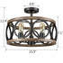 Bagheria 3-Light Ceiling Light Drum Shade Ceiling Light Fixtures Rustic Chandelier