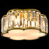 3-Light Gold Flush Mount Ceiling Light Crystal Ceiling Light Fixture