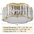 3-Light Gold Flush Mount Ceiling Light Crystal Ceiling Light Fixture