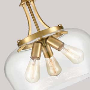 3-Light Modern Ceiling Pendant Light Clear Glass Pendant Lighting