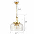 3-Light Modern Ceiling Pendant Light Clear Glass Pendant Lighting