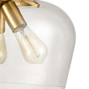 3-Light Modern Ceiling Pendant Light Clear Glass Pendant Lighting