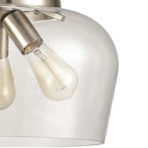 3-Light Modern Pendant Light Industrial Clear Glass Pendant Lighting