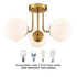 Modern Globe Ceiling Light - 3 Light