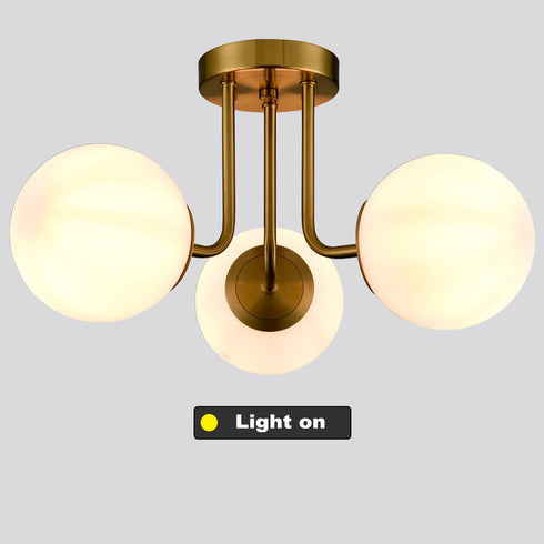 Modern Globe Ceiling Light - 3 Light