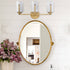 Modern 3-Light Gold Bathroom Vanity Lights with Opal Cylinders
