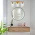 Lighting Brass Wall Sconce Bathroom Vanity 3-Light
