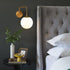 Plug-in Brass Wall Sconce Opal Globe Glass Modern Wall Sconce