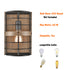 Farmhouse Metal Wall Sconce 1-Light Cage Wood Grain Wall Light