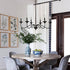 Farmhouse Chandelier Black Candle Chandelier, 6-Light