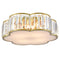 4-Light Crystal Flush Mount Ceiling Light Modern Gold Ceiling Light